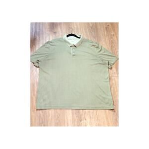 UNTUCKit Sawyer Polo Shirt Men's Sz XXL Short Sleeve Green Geometric